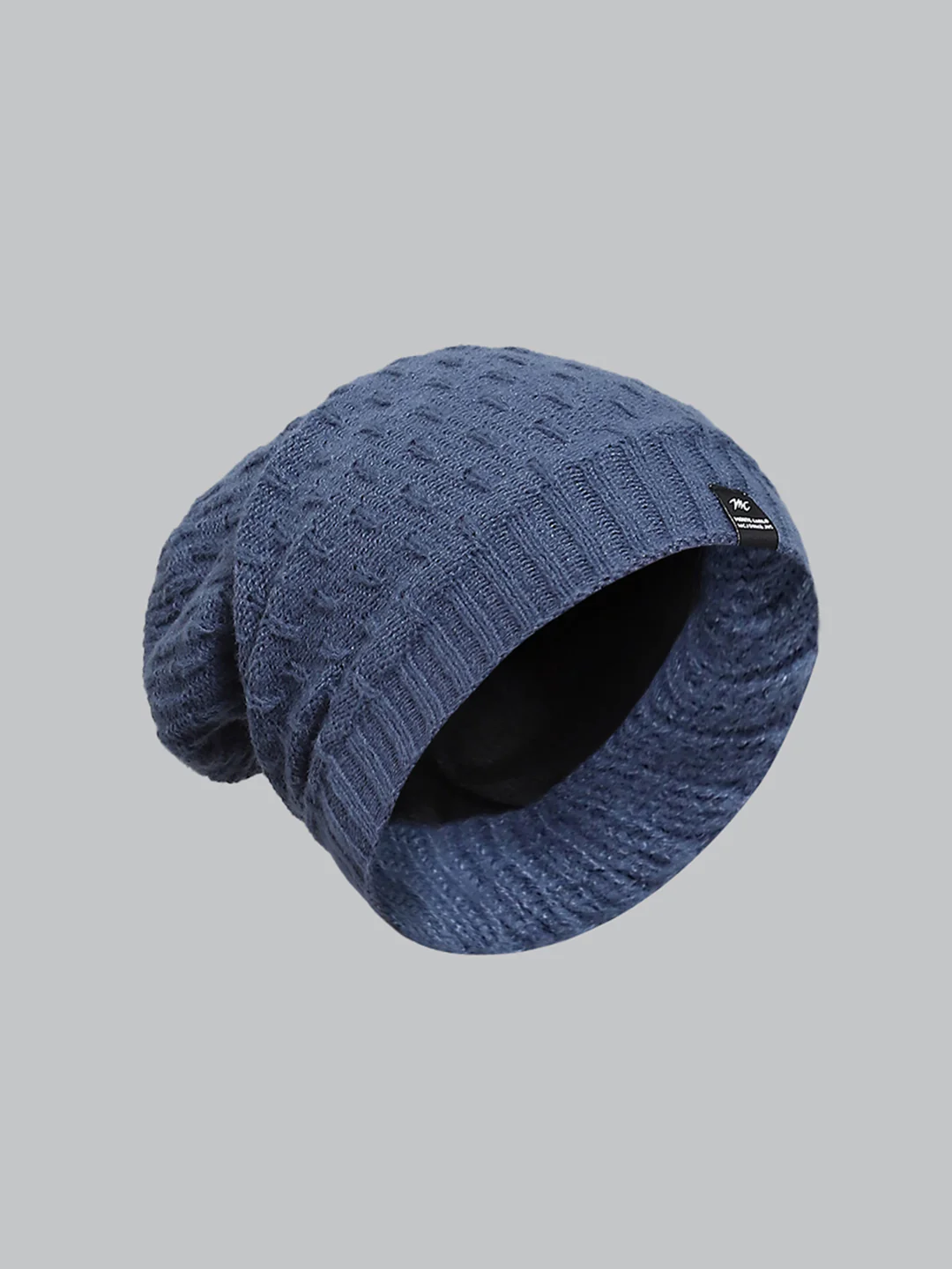 Men Blue Solid Cap - Image 2
