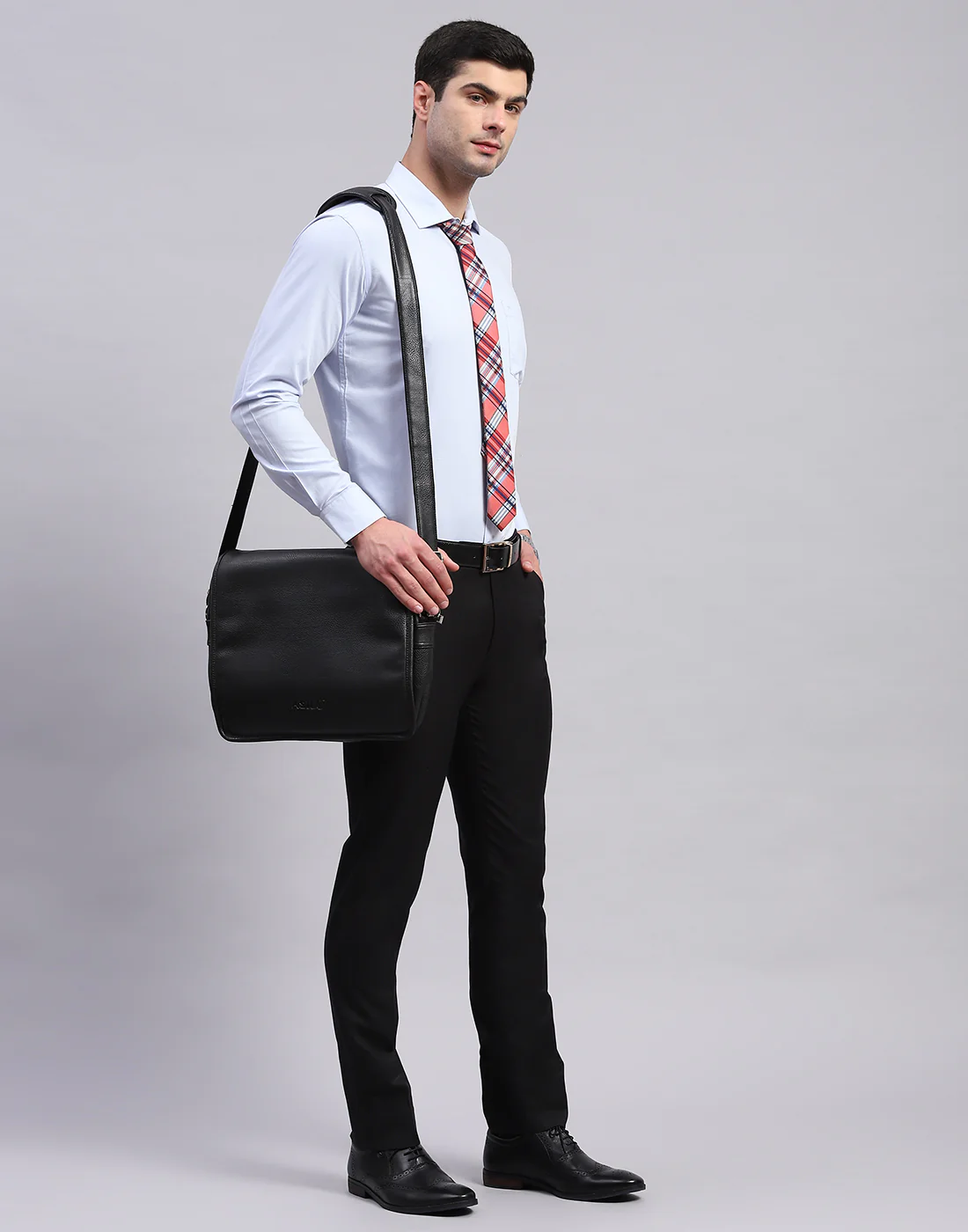 Men Blue Solid Collar Full Sleeve Shirt - Image 2