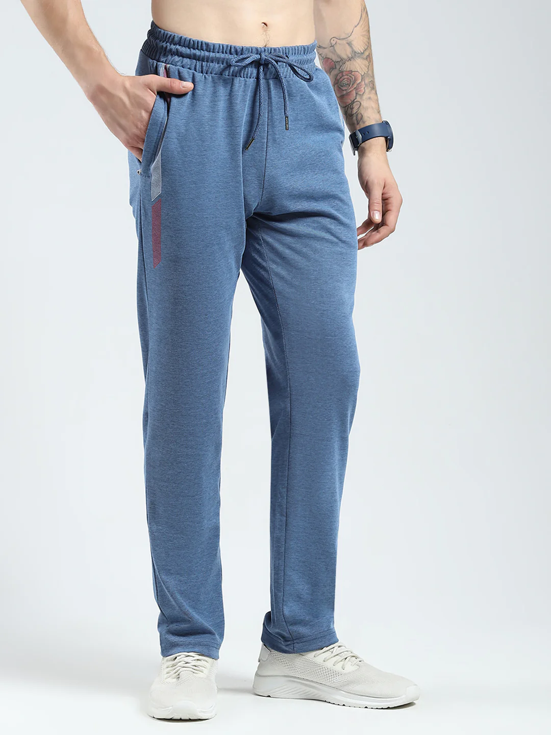 Men Blue Solid Collar Half Sleeve Lower Set - Image 7