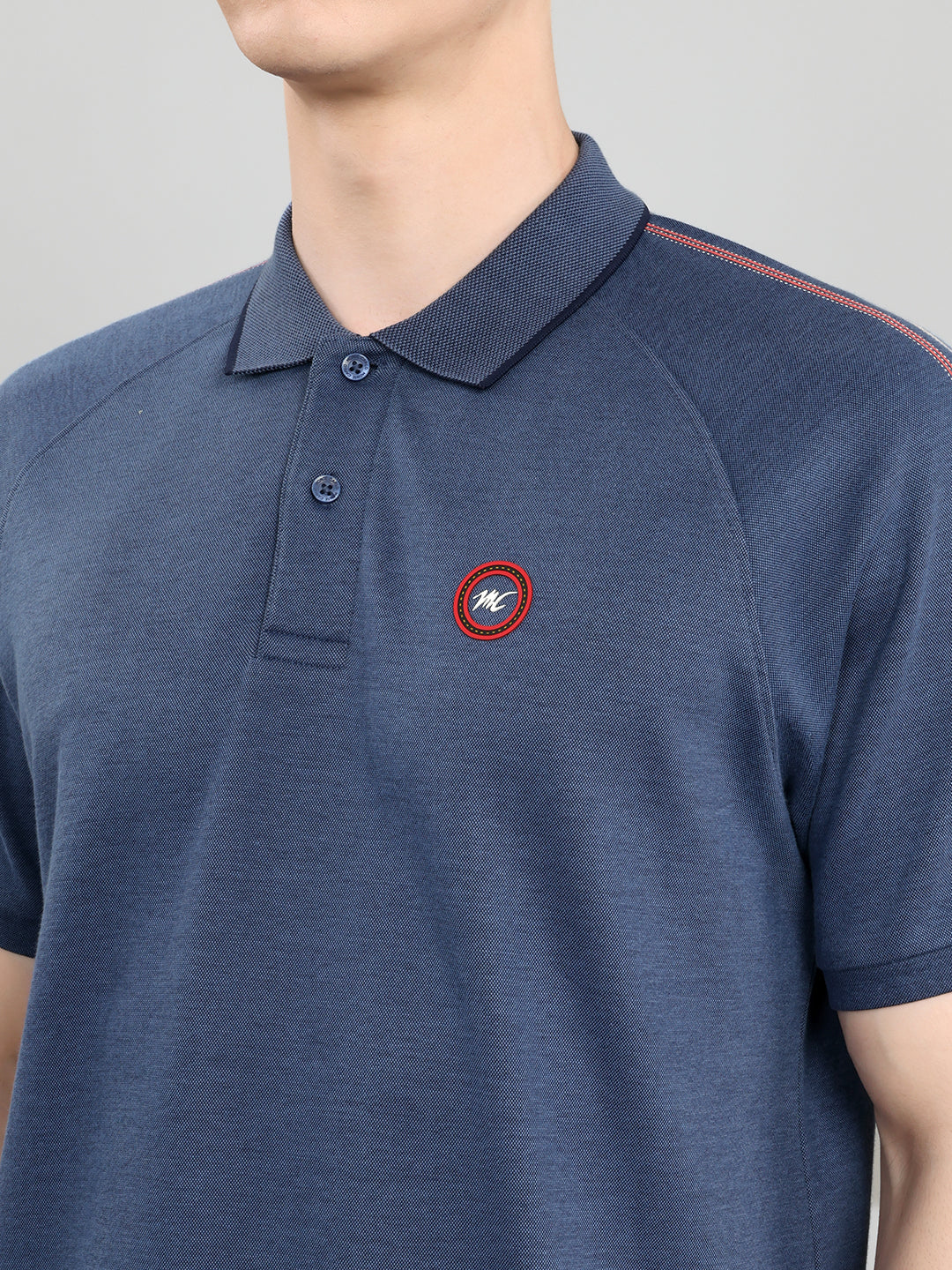 Men Blue Solid Collar Half Sleeve Lower Set - Image 5