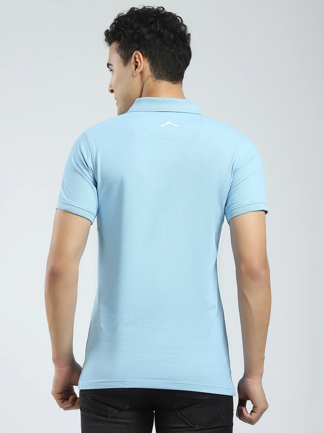 Rock.it Men Blue Solid Collar Half Sleeve T-Shirt - Image 5