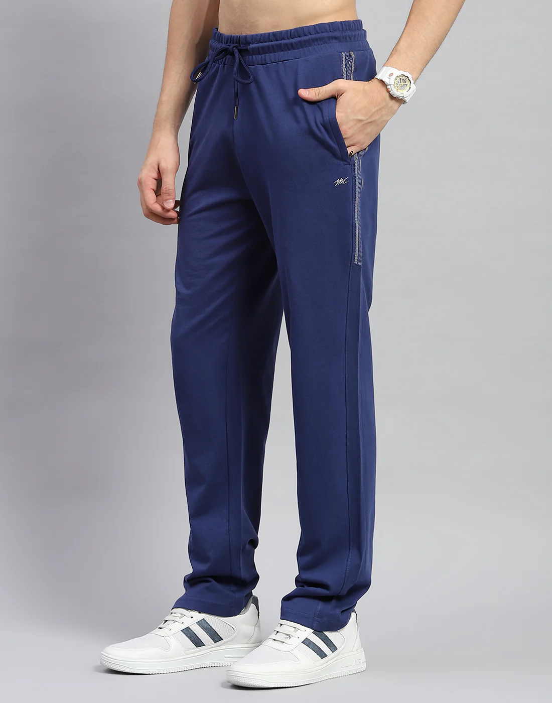 Men Blue Solid  Half Sleeve Lower Set - Image 7