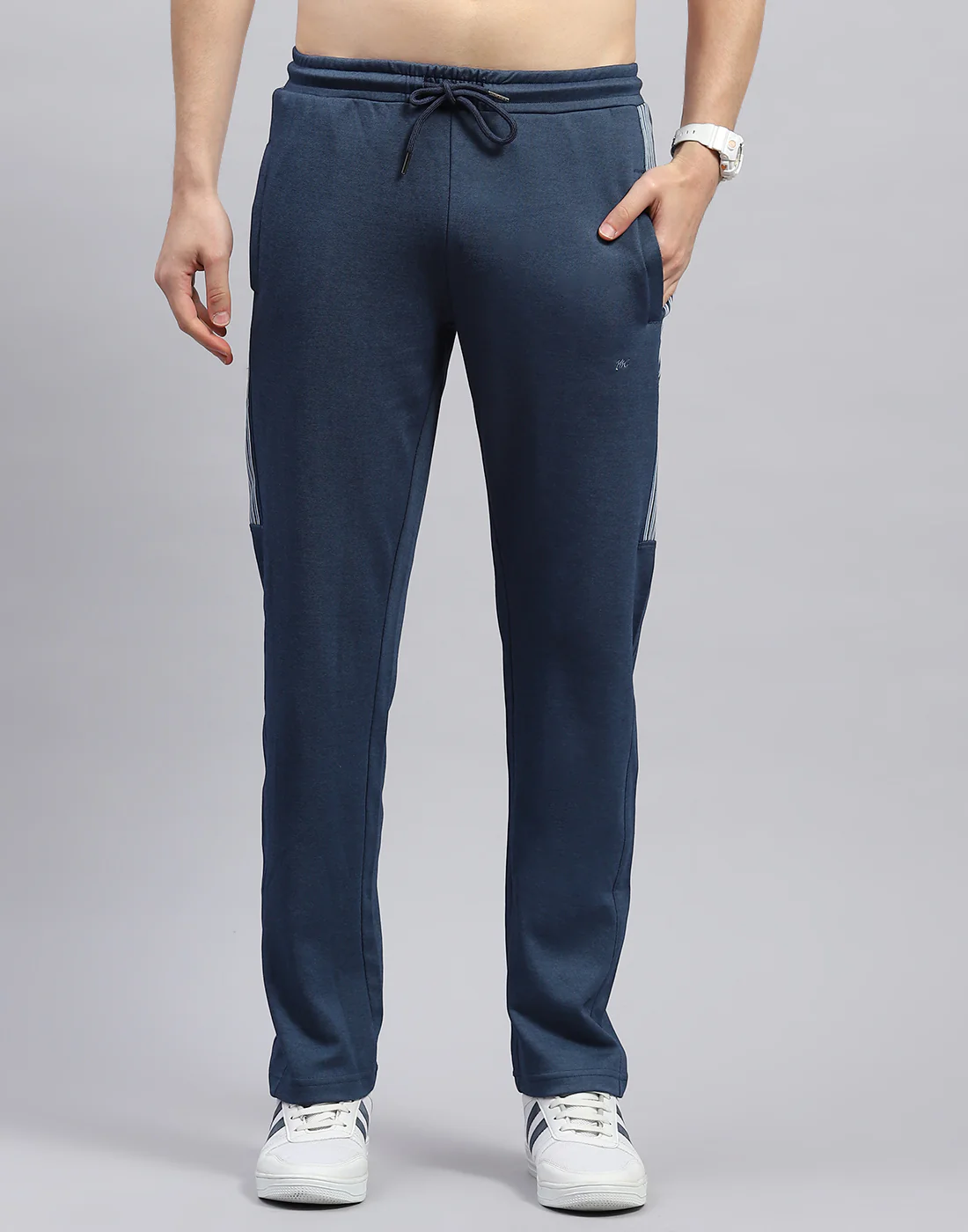 Men Blue Solid Polo Collar Half Sleeve Lower Set - Image 7