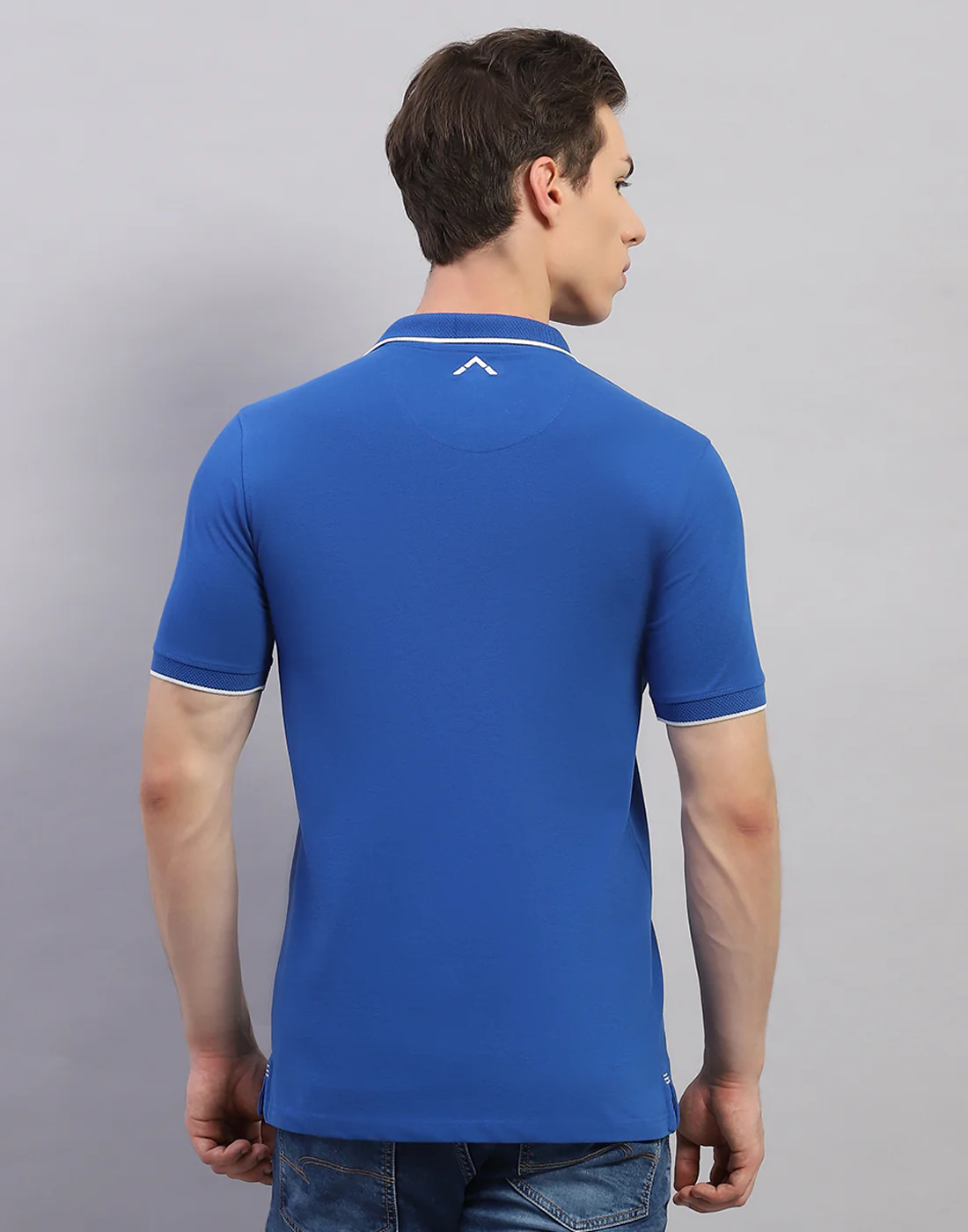Rock.it Men Blue Solid Polo Collar Half Sleeve T-Shirt - Image 5