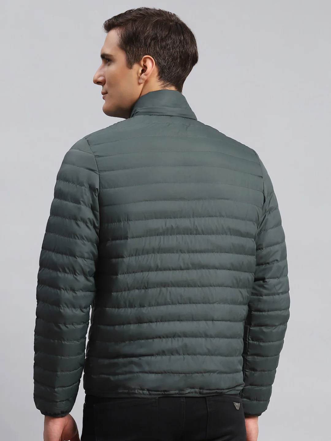 Men Blue Solid Polyester Blend Jacket - Image 6