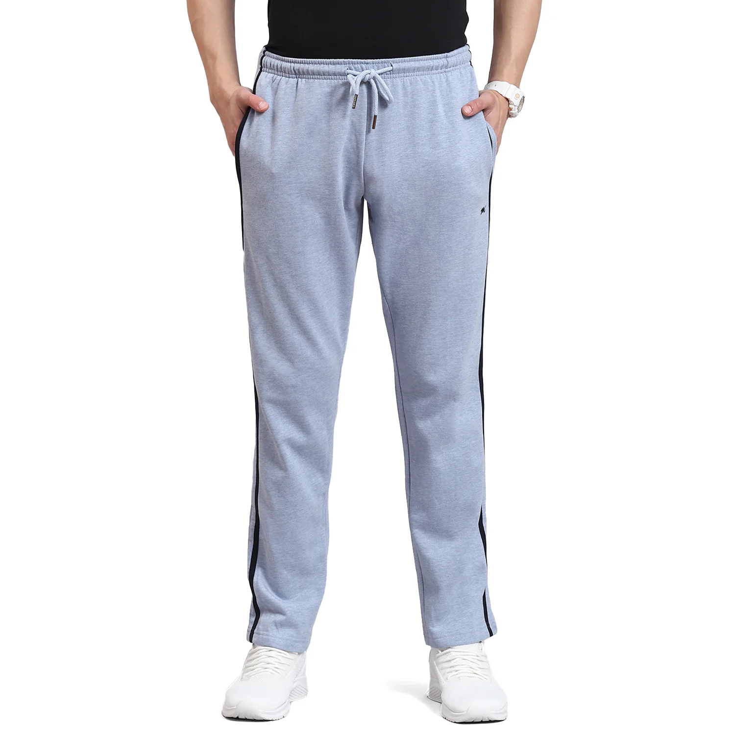 Men Blue Solid Regular Fit Winter Lower - Image 5
