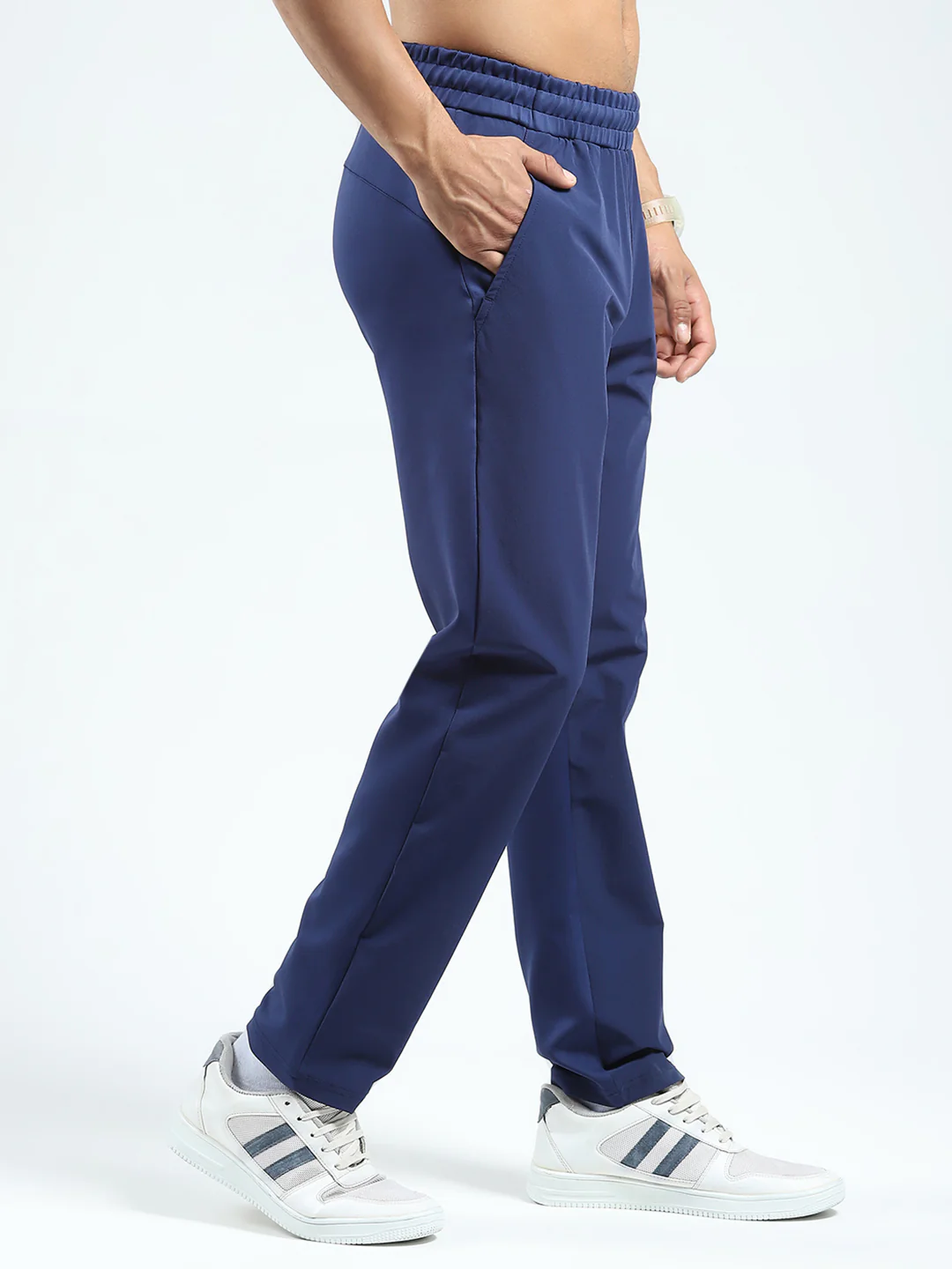 Rock.it Men Blue Solid Regular Fit Lower - Image 4