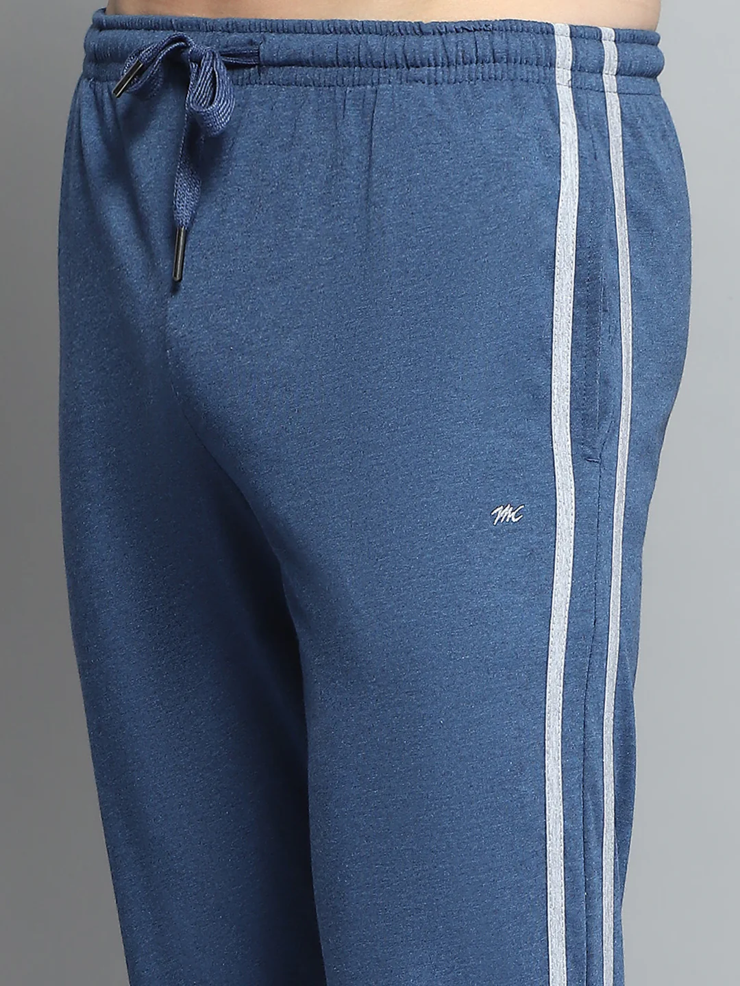 Men Blue Solid Regular Fit Lower - Image 6