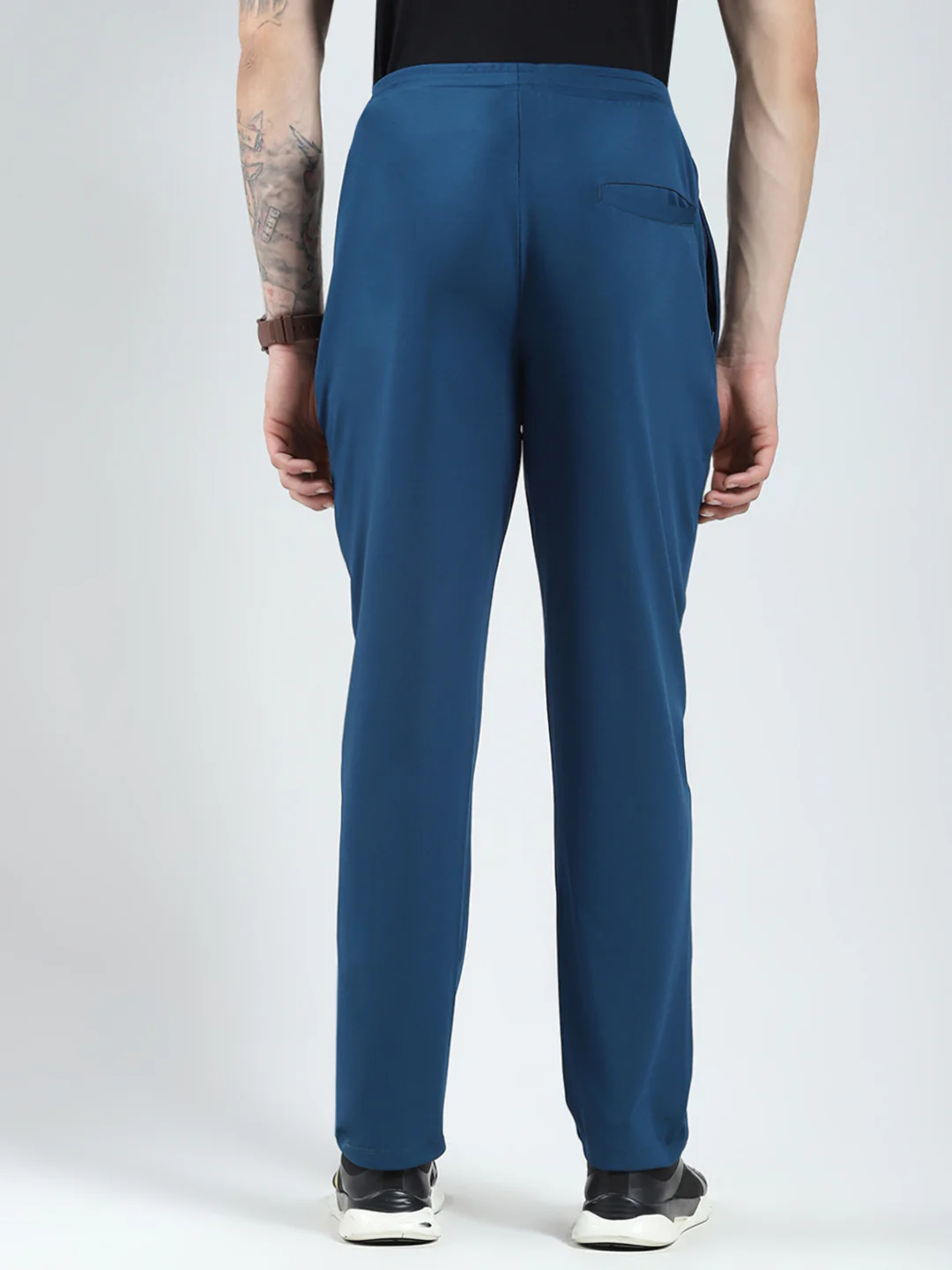 Men Blue Solid Regular Fit Lower - Image 5