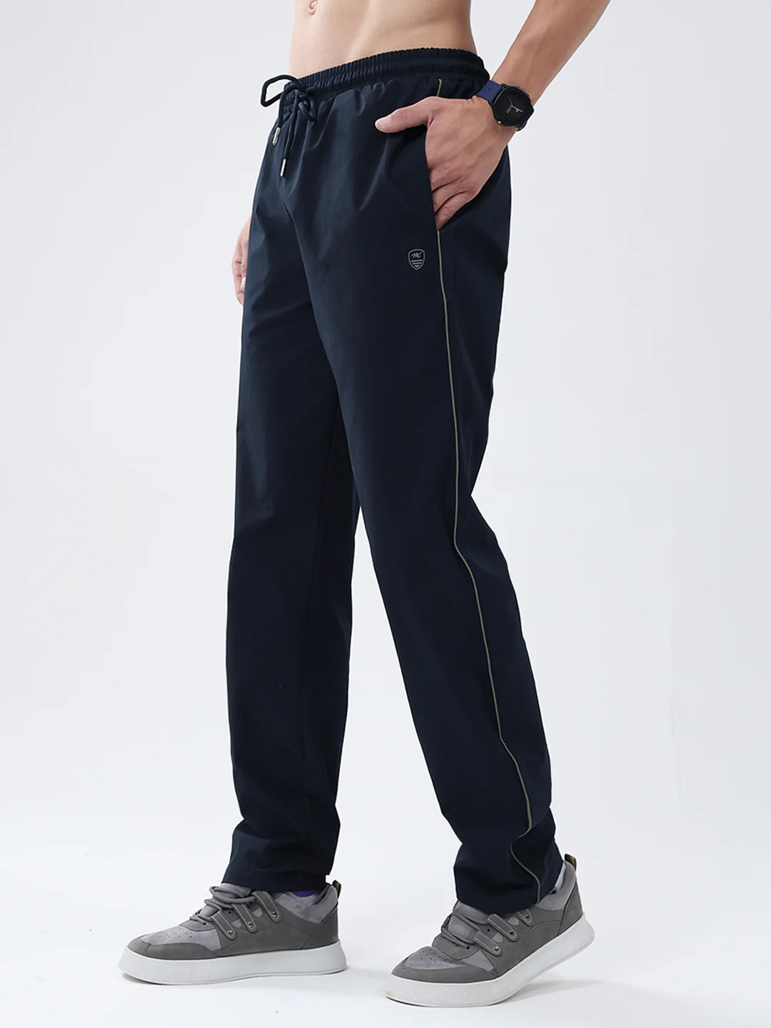 Men Blue Solid Regular Fit Winter Lower - Image 3