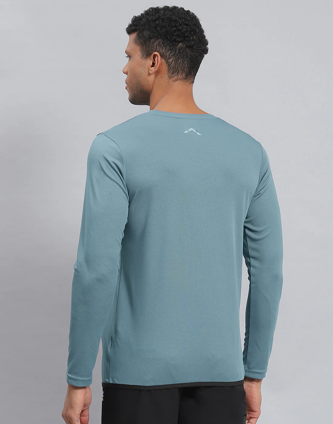 Rock.it Men Blue Solid Round Neck Full Sleeve Active T-Shirt - Image 5