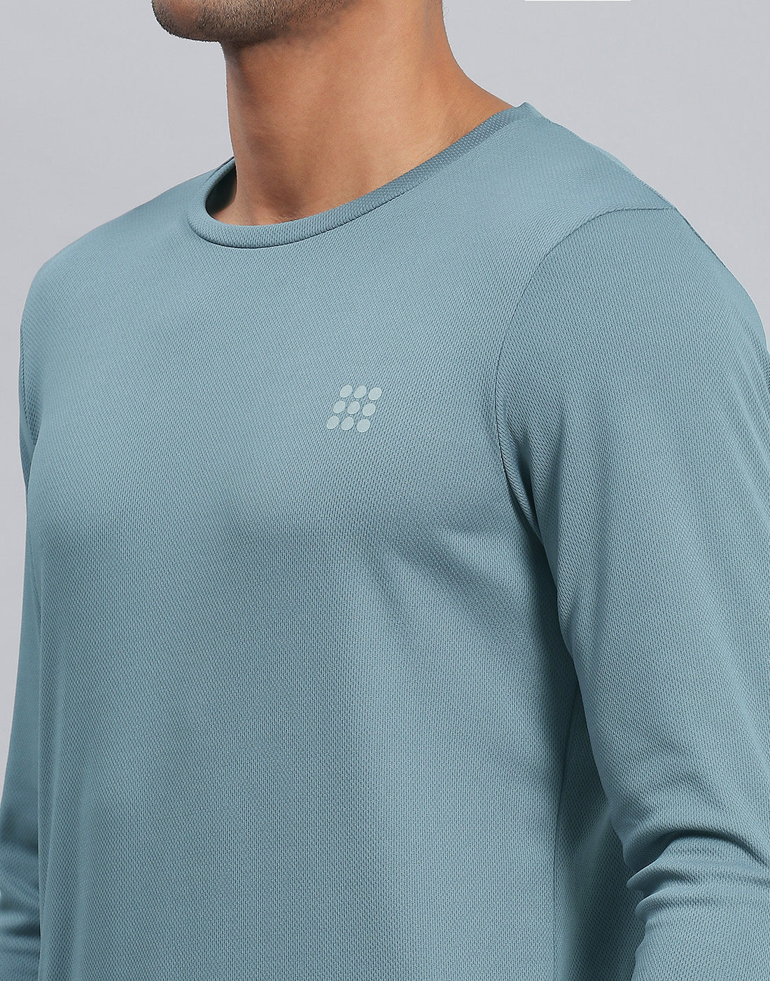 Rock.it Men Blue Solid Round Neck Full Sleeve Active T-Shirt - Image 6