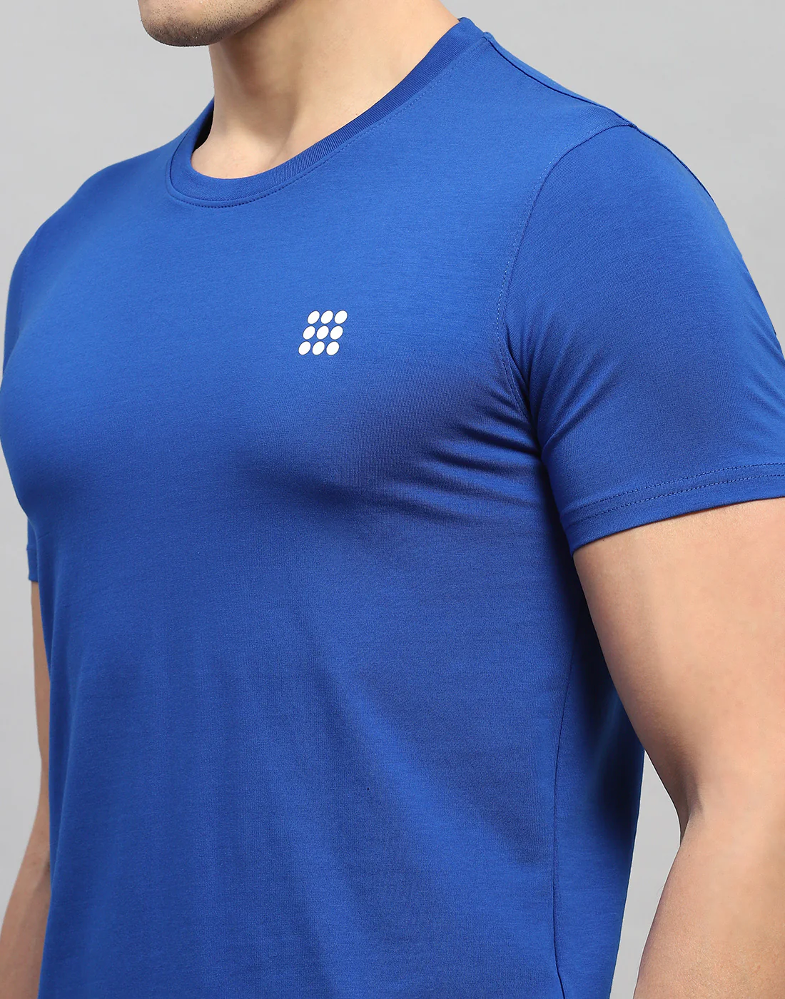 Rock.it Men Blue Solid Round Neck Half Sleeve T-Shirt - Image 6
