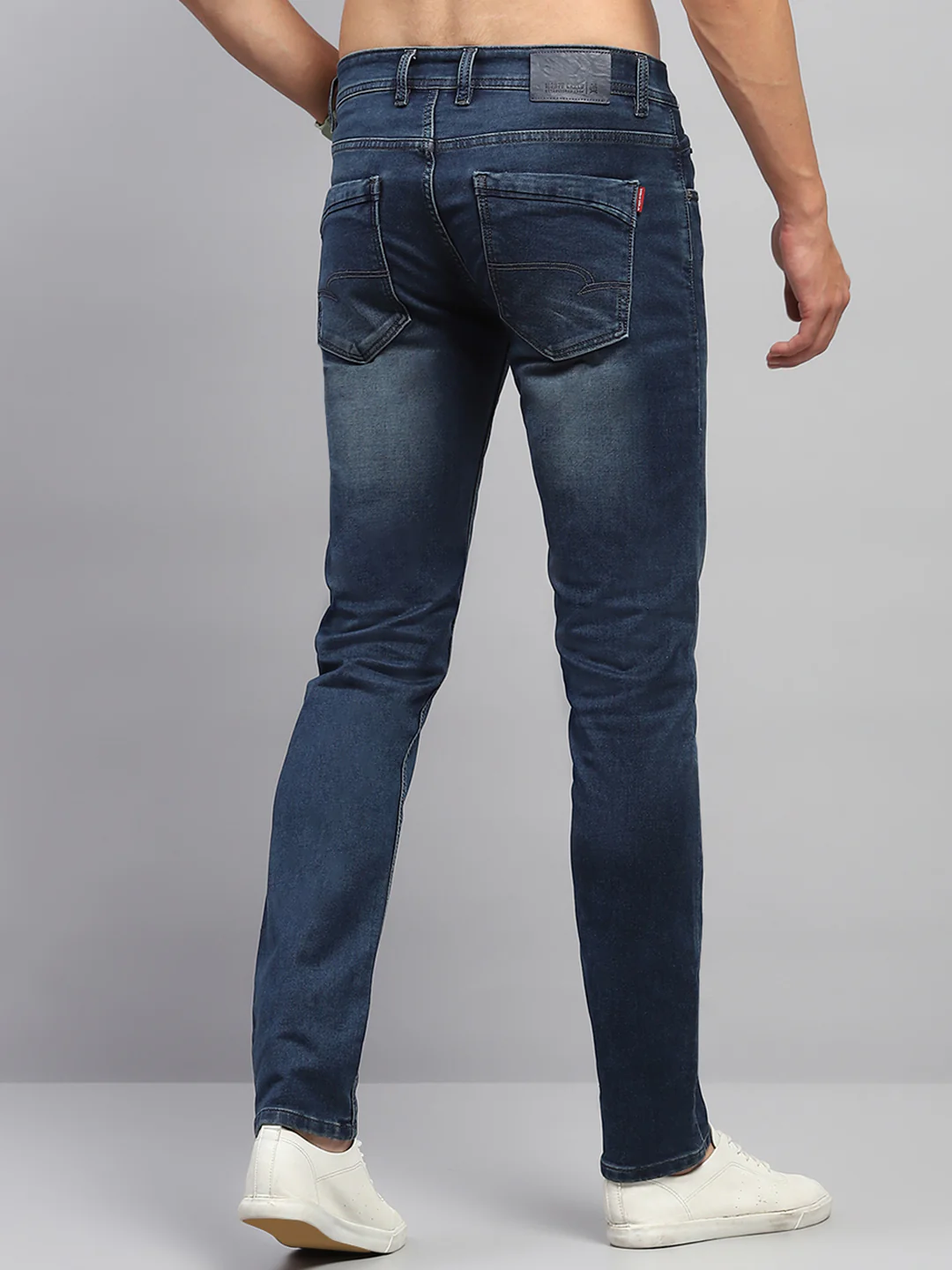 Men Blue Solid Skinny Fit Denim - Image 5