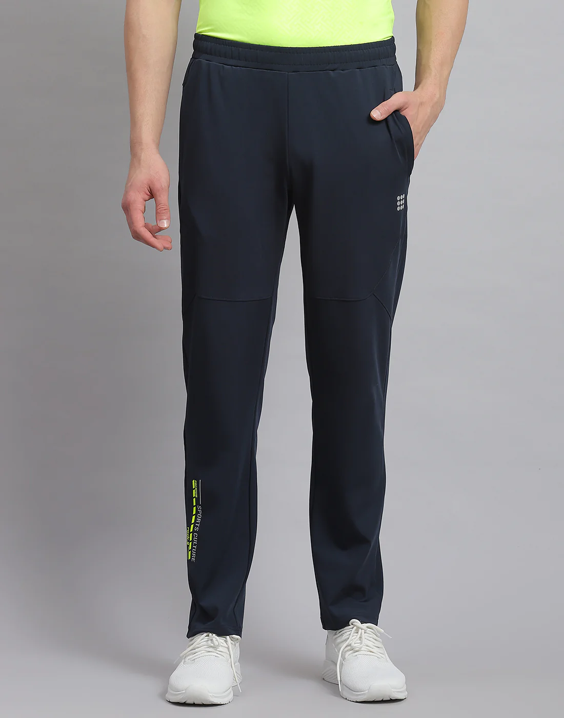 Rock.it Men Blue Solid Stand Collar Full Sleeve Tracksuit - Image 6