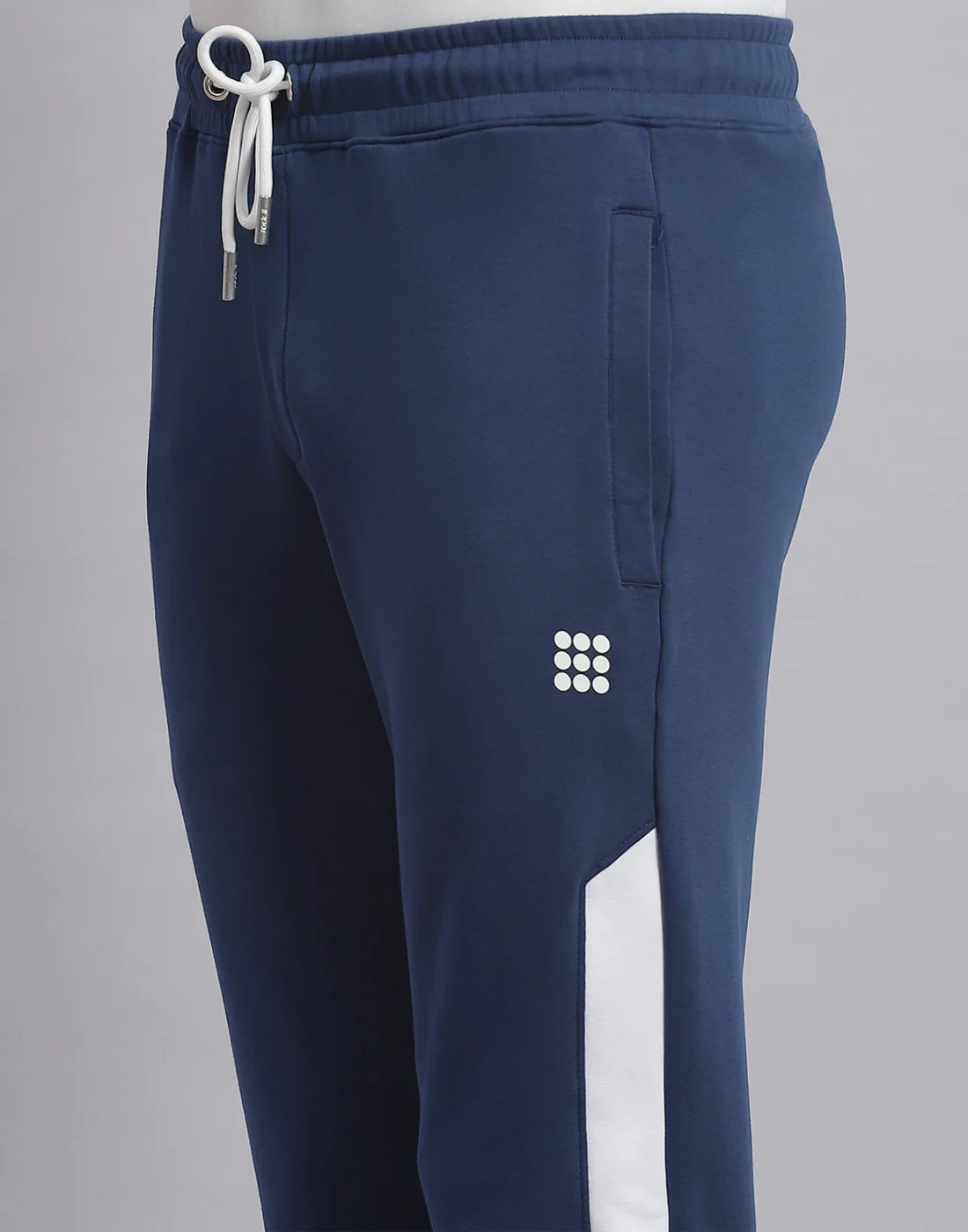 Rock.it Men Blue Solid Stand Collar Full Sleeve Tracksuit - Image 8