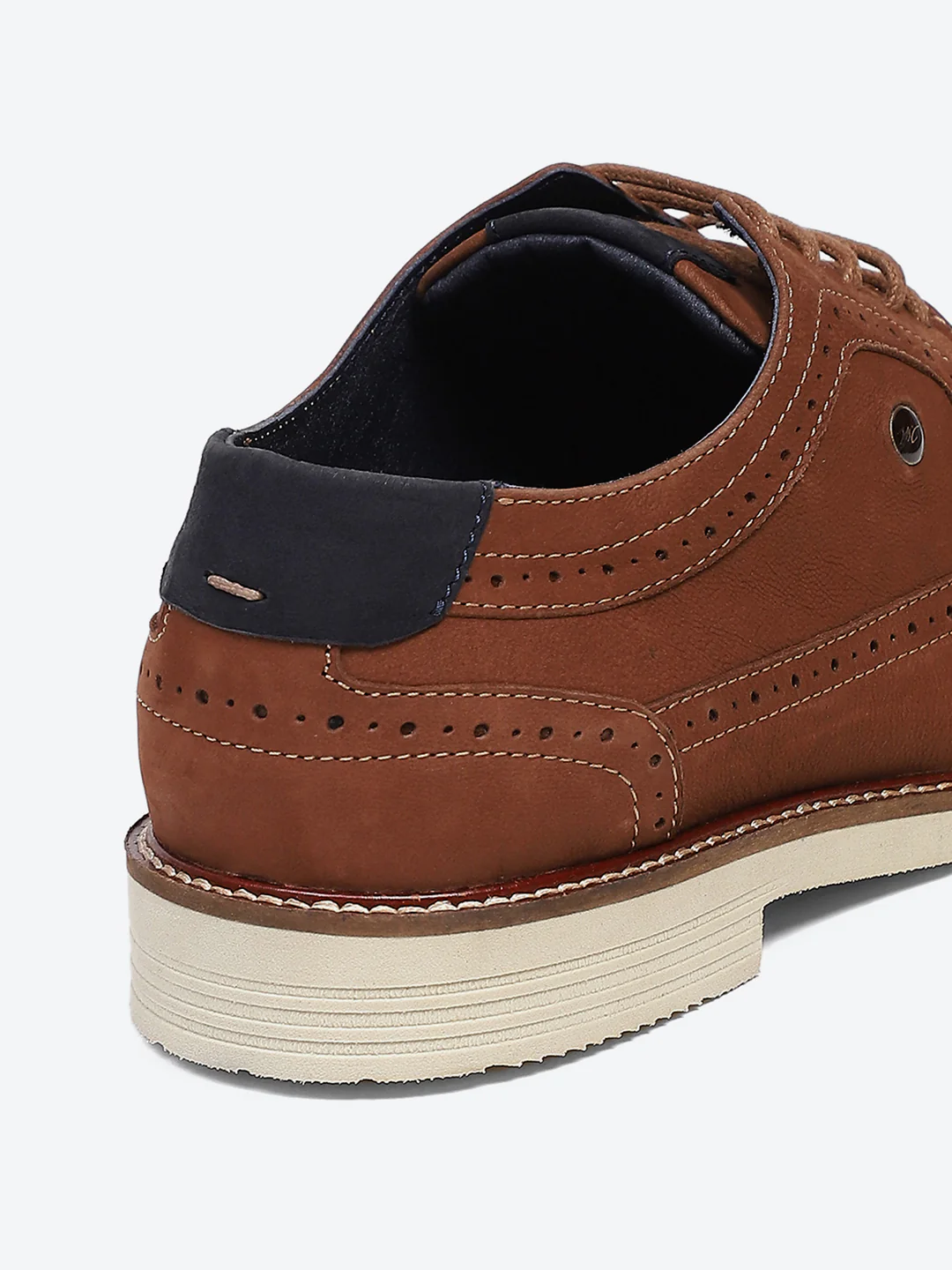 Men Brown Lace Up Genuine Leather Casual Brogues - Image 9