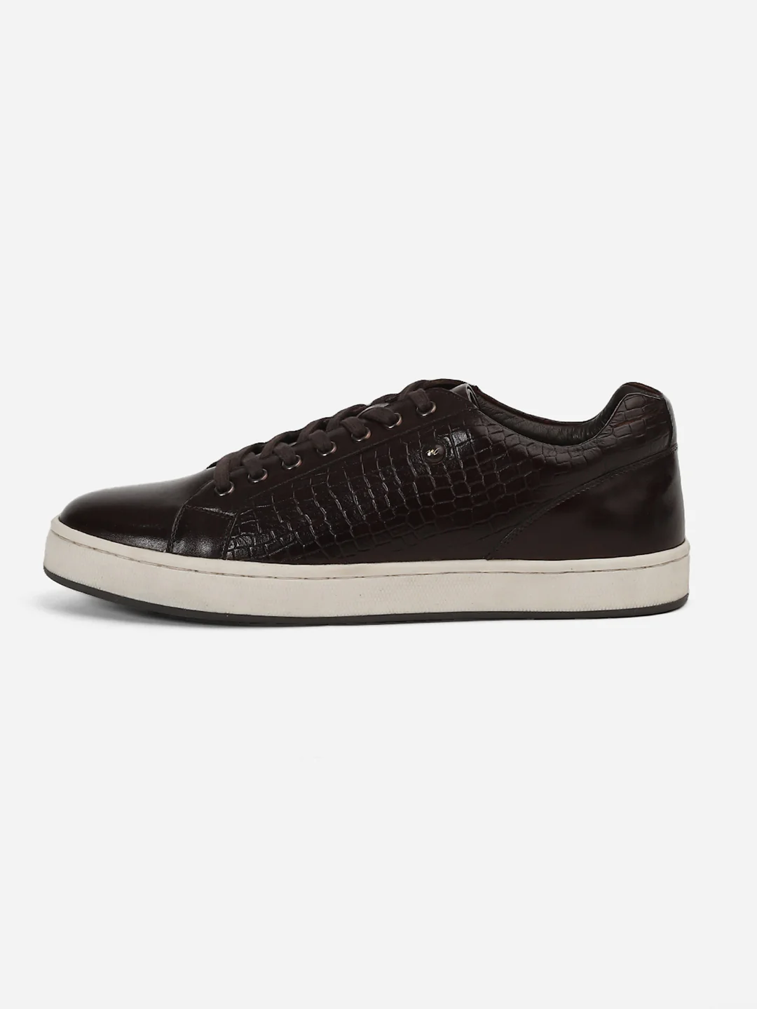 Men Brown Lace-Up Genuine Leather Casual Sneaker - Image 6