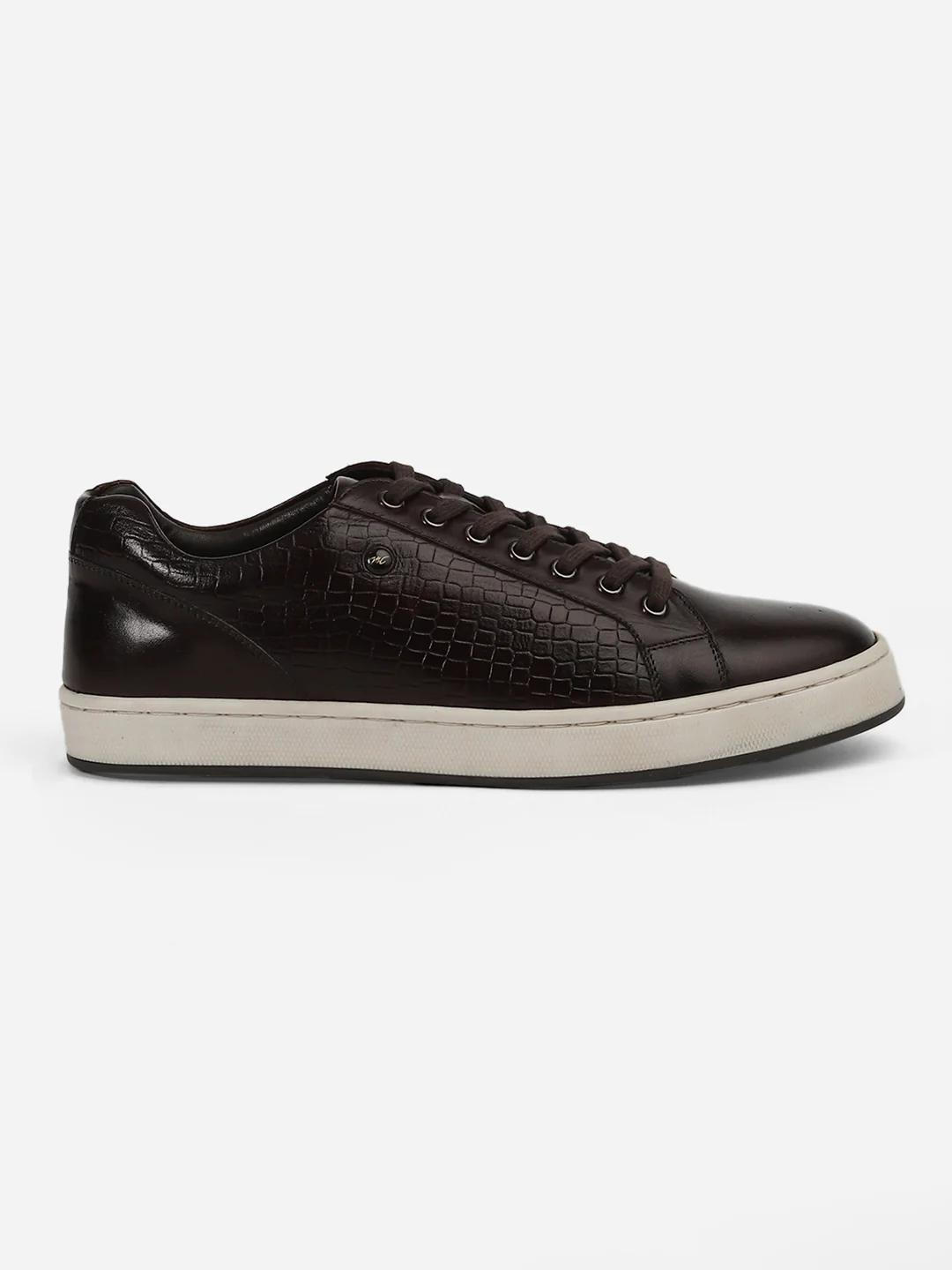 Men Brown Lace-Up Genuine Leather Casual Sneaker - Image 7
