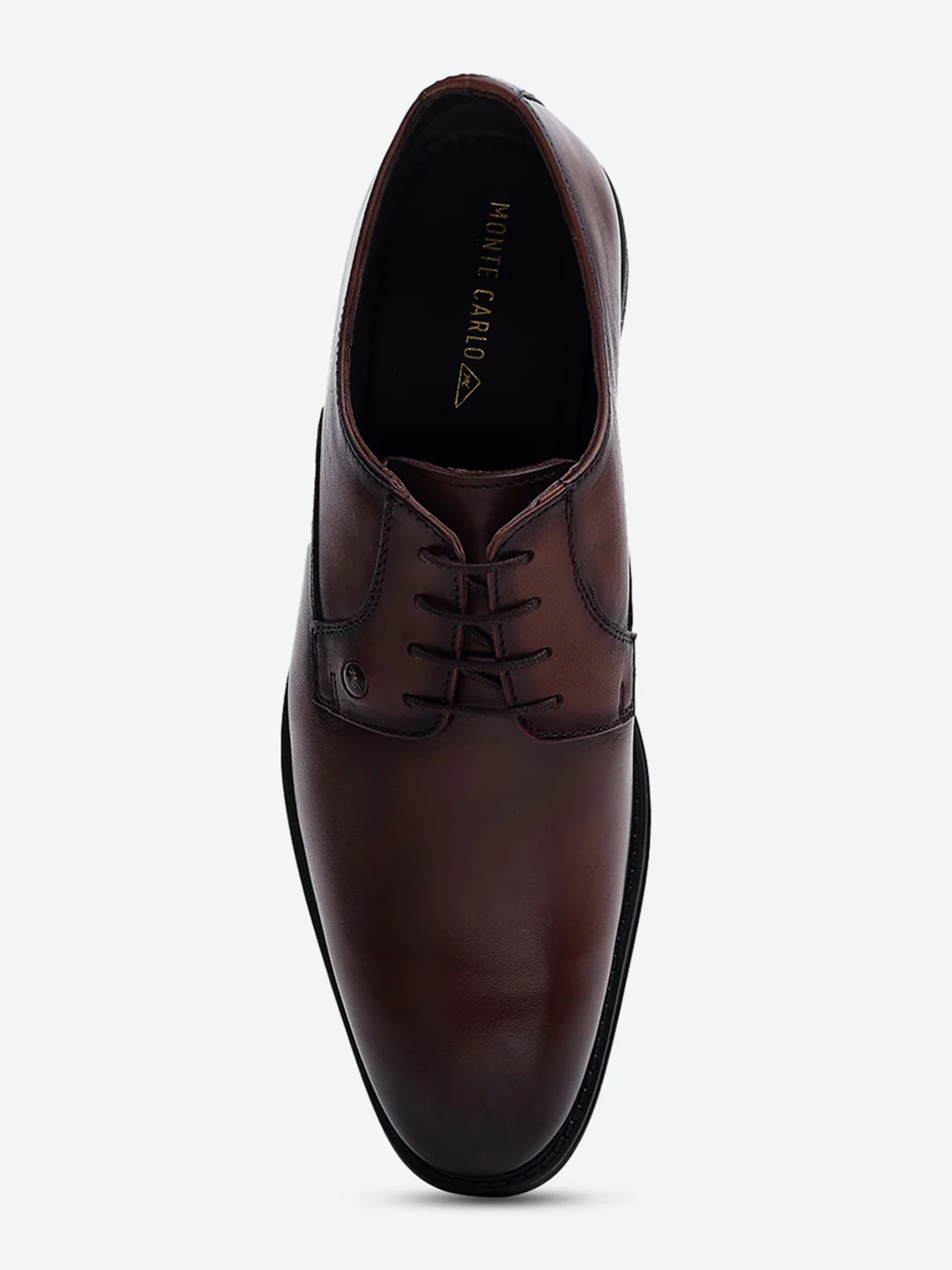 Men Brown Lace Up Genuine Leather Formal Derby - Image 6