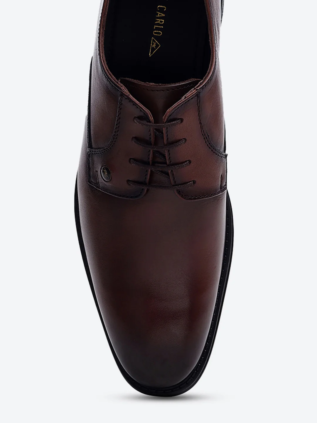 Men Brown Lace Up Genuine Leather Formal Derby - Image 7