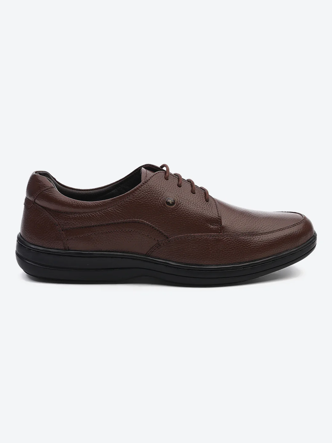 Men Brown Lace Up Genuine Leather Formal Shoes - Image 5