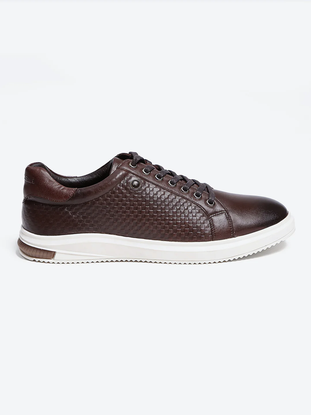 Men Brown Lace Up Leather Casual Shoes - Image 5