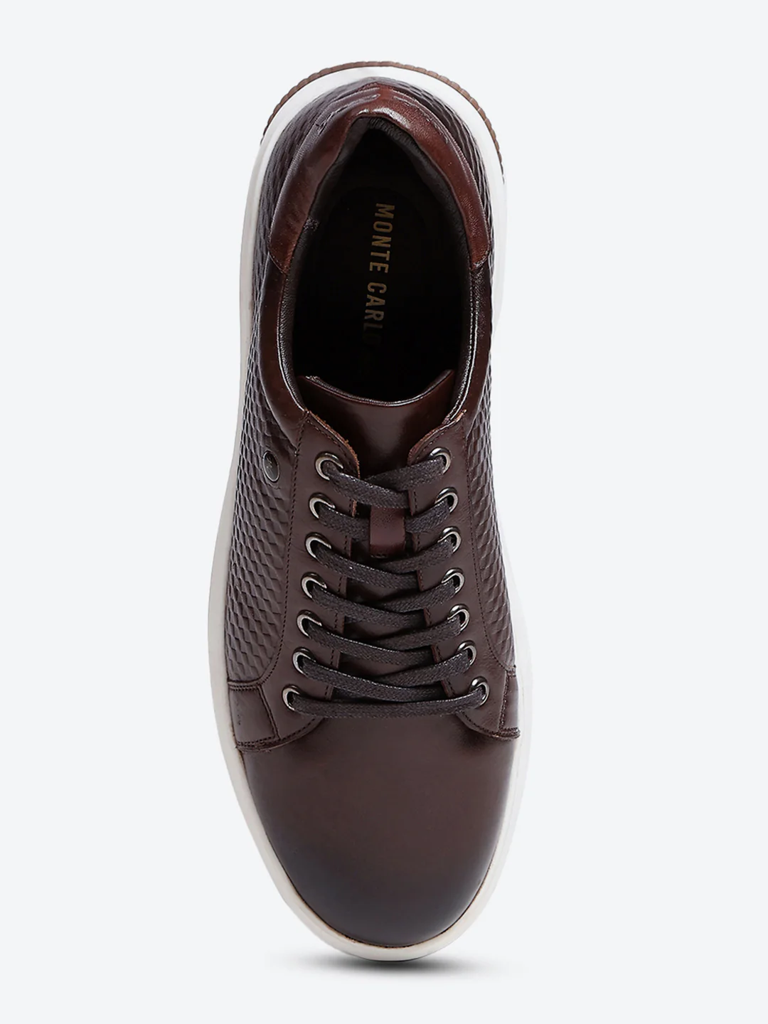 Men Brown Lace Up Leather Casual Shoes - Image 7