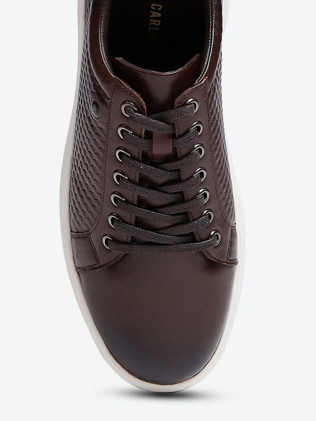 Men Brown Lace Up Leather Casual Shoes - Image 8