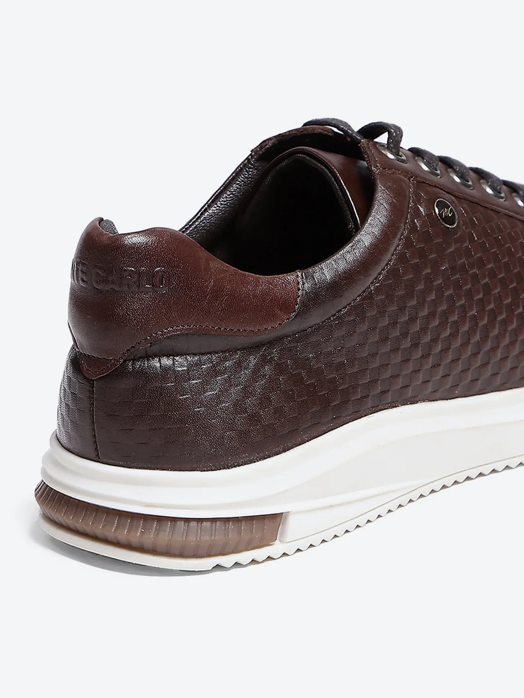 Men Brown Lace Up Leather Casual Shoes - Image 9
