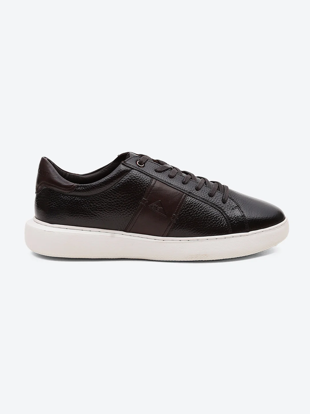 Men Brown Lace Up Leather Sneakers - Stylish & Comfortable - Image 5