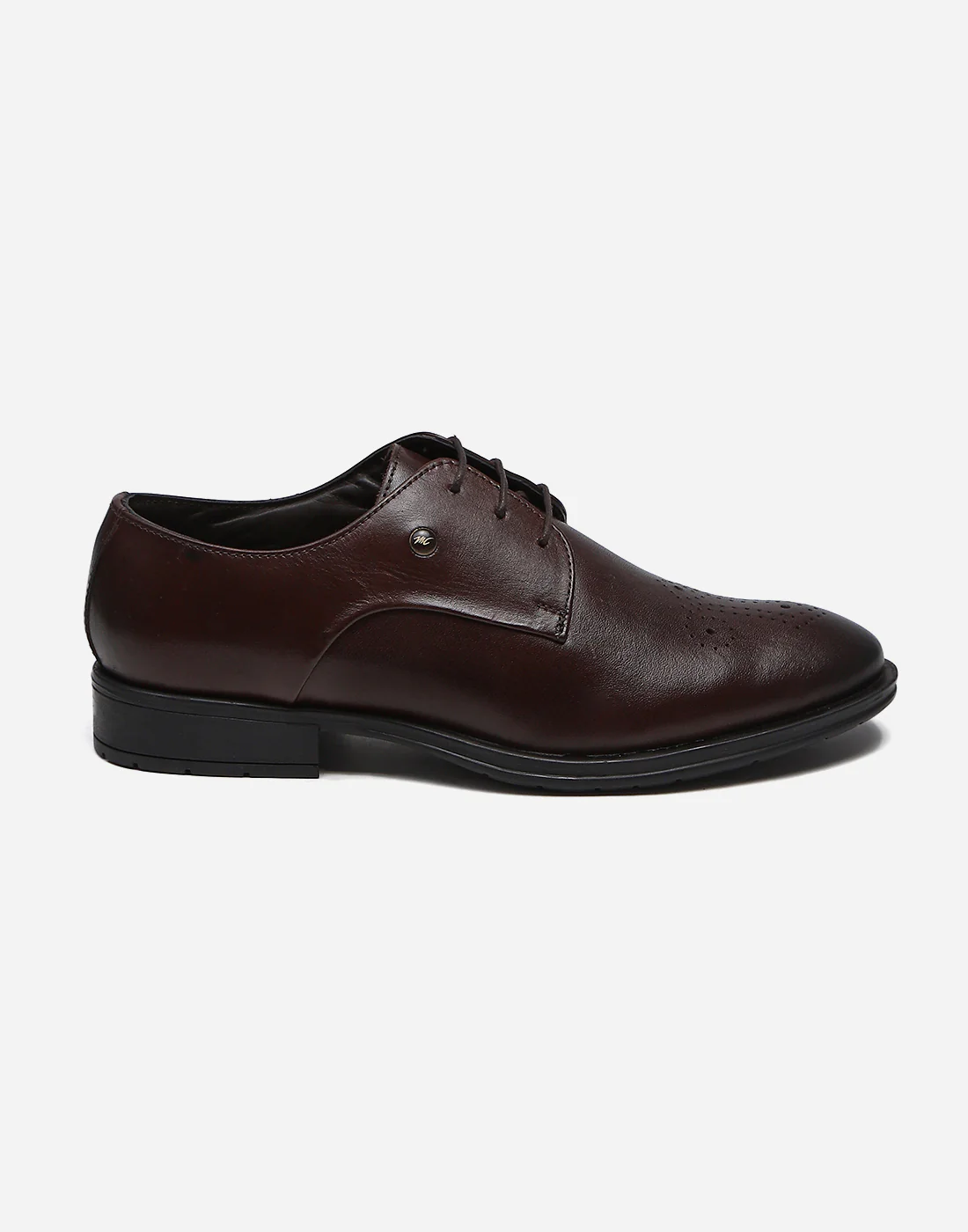Men Brown Lace Up Genuine Leather Formal Brogues - Image 3