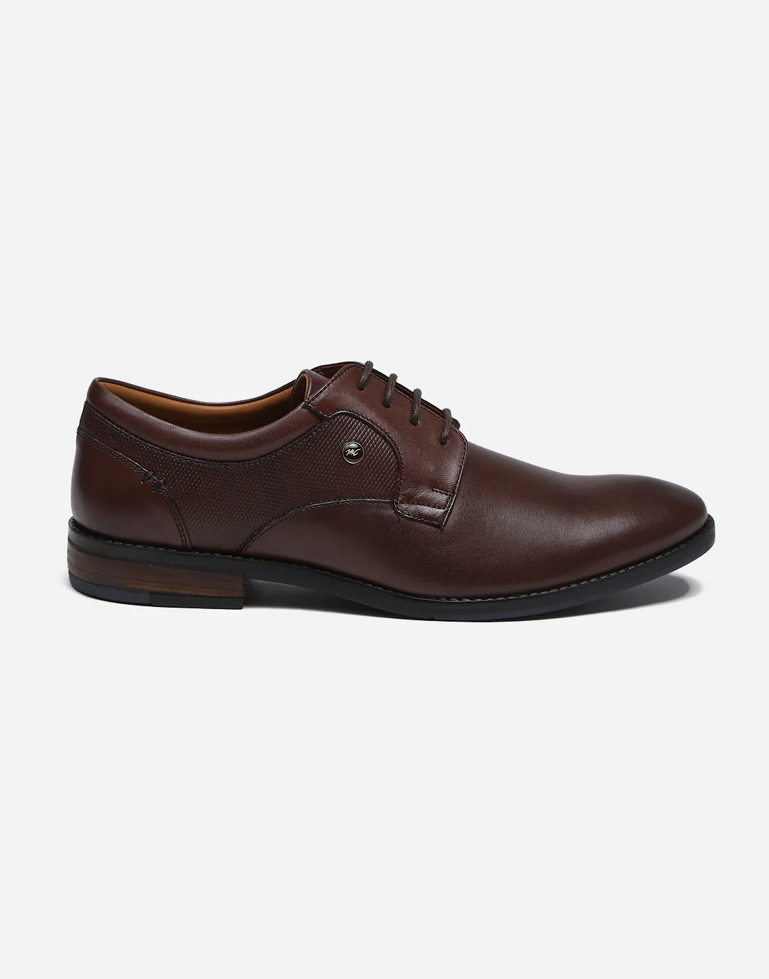 Men Brown Lace Up Genuine Leather Formal Derby - Image 3