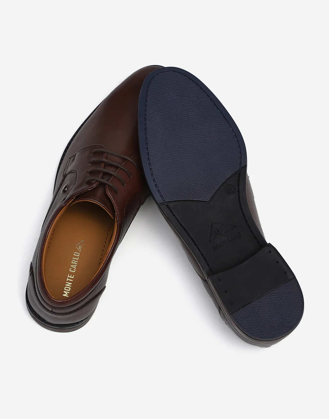 Men Brown Lace Up Genuine Leather Formal Derby - Image 6