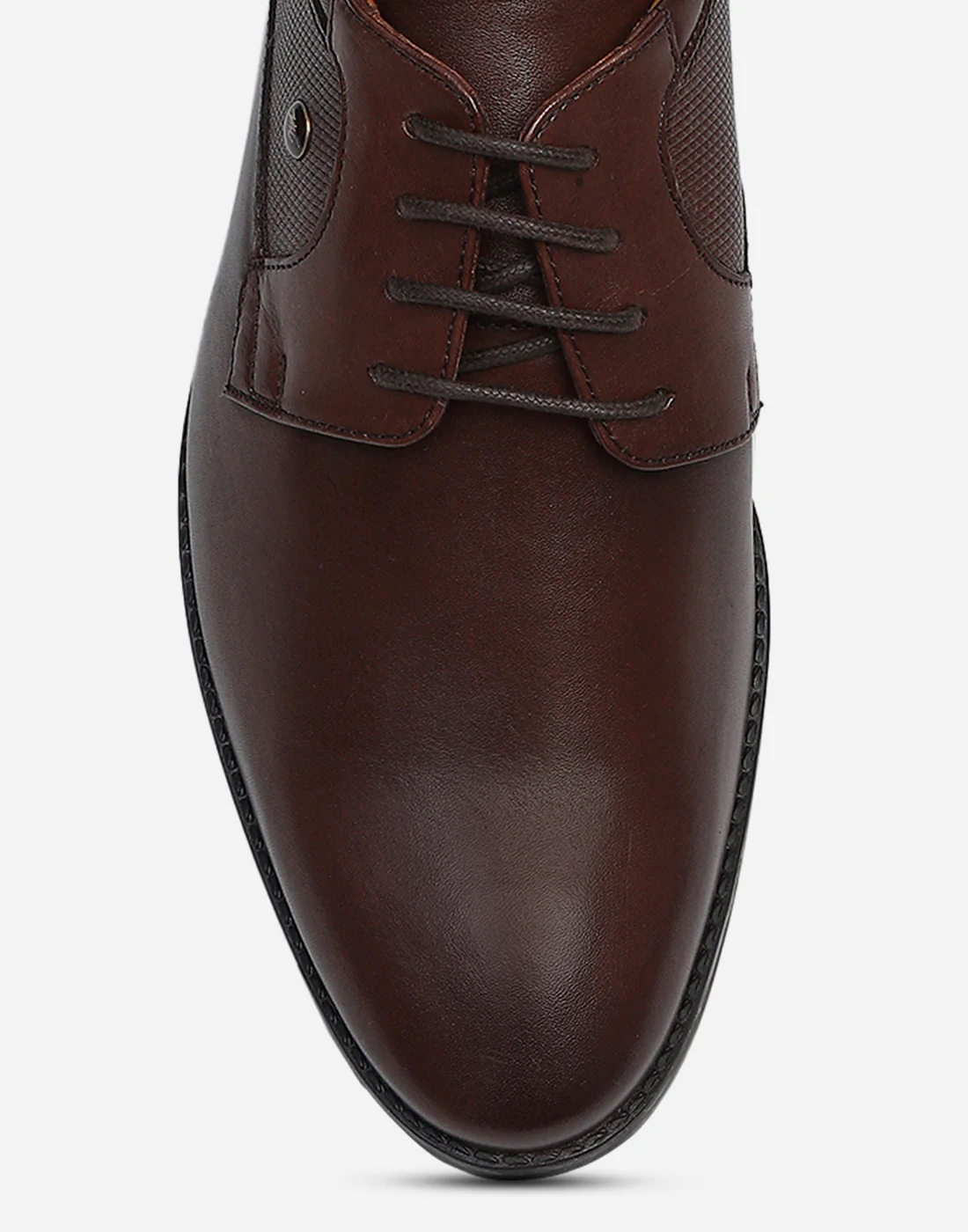 Men Brown Lace Up Genuine Leather Formal Derby - Image 7