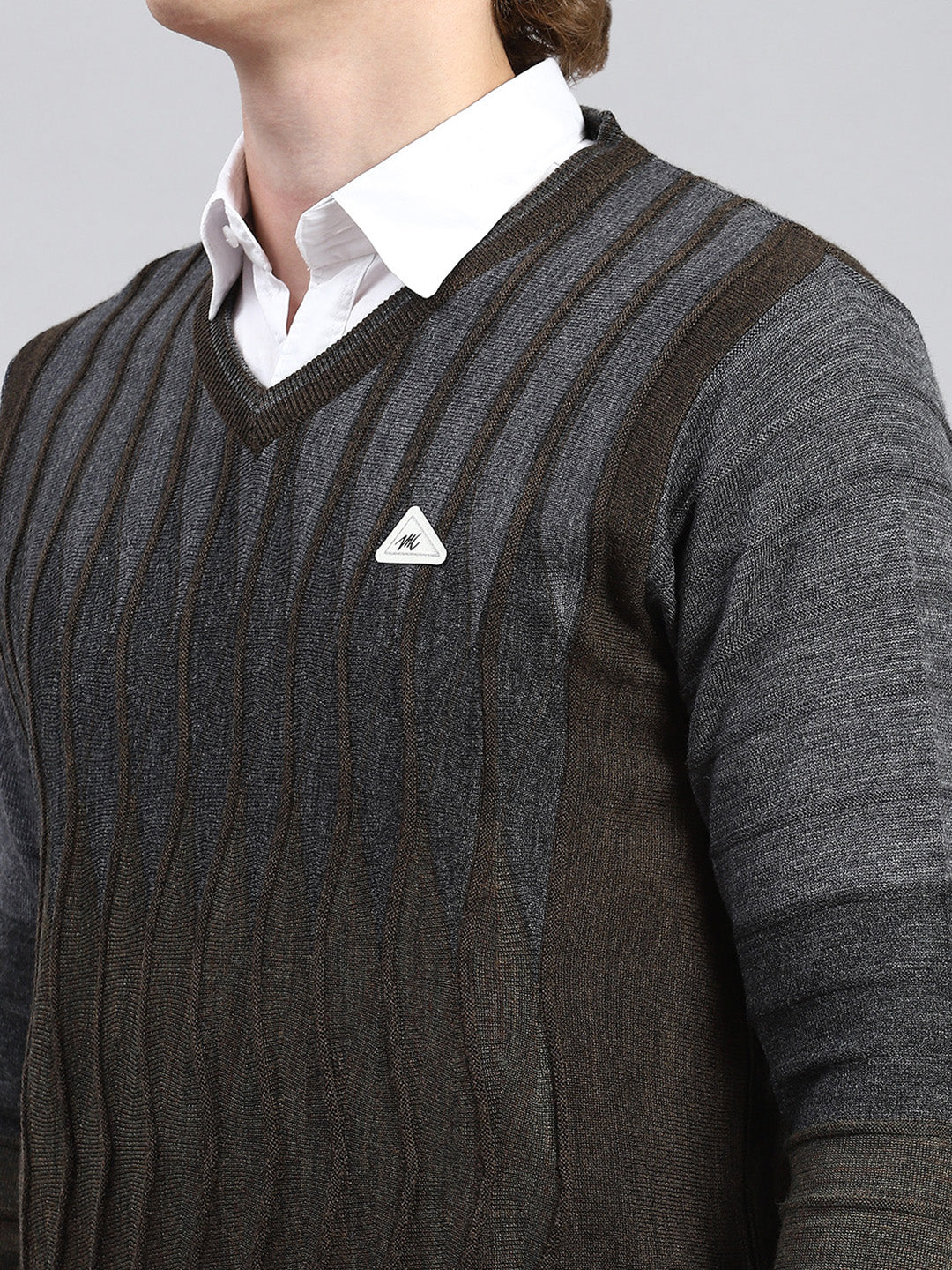 Men Brown Printed Pullover - Image 6