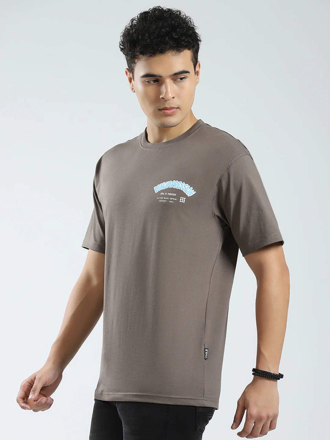 Rock.it Men Brown Printed Round Neck Half Sleeve T-Shirt - Image 3