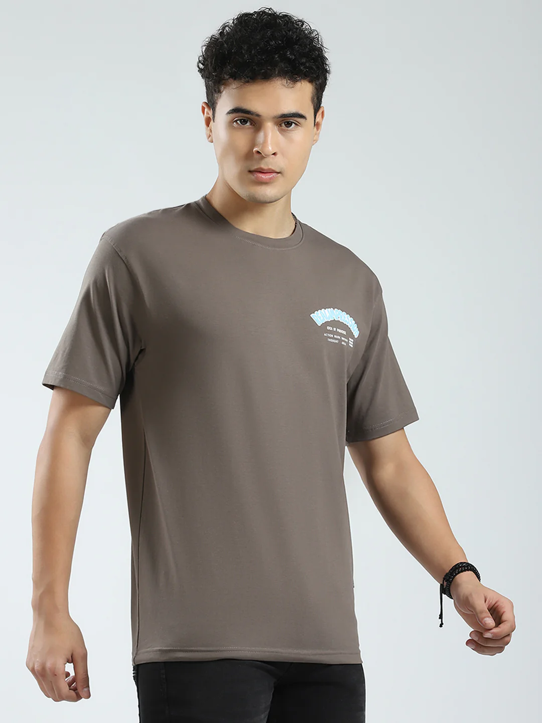 Rock.it Men Brown Printed Round Neck Half Sleeve T-Shirt - Image 4