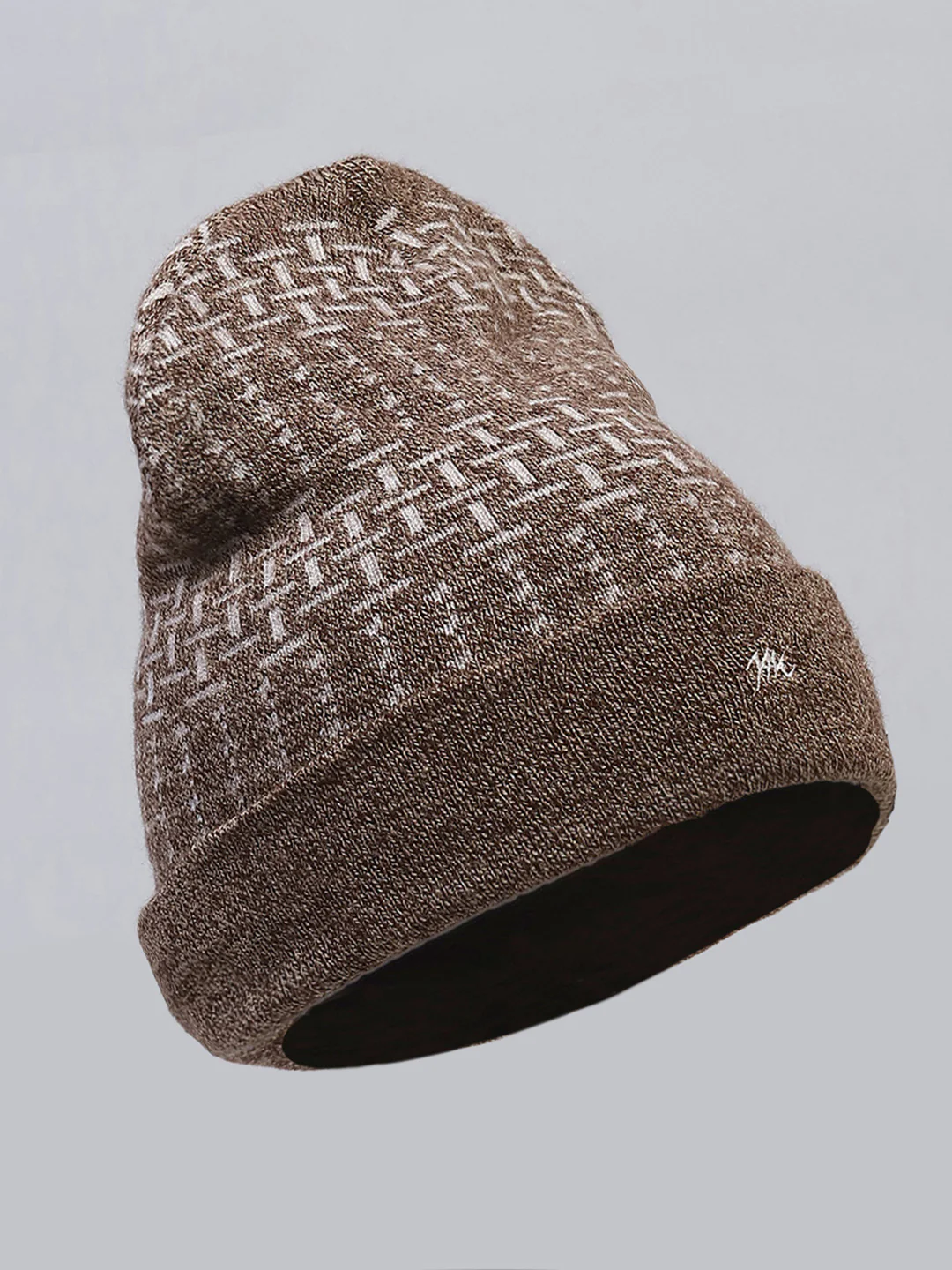 Men Brown Self Design Cap - Image 5
