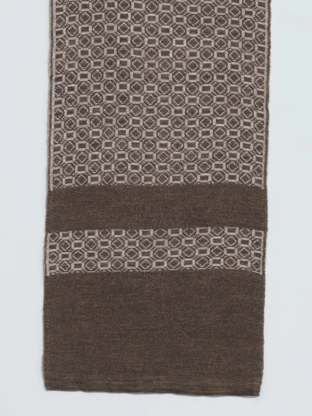 Men Brown Self Design Muffler - Image 7