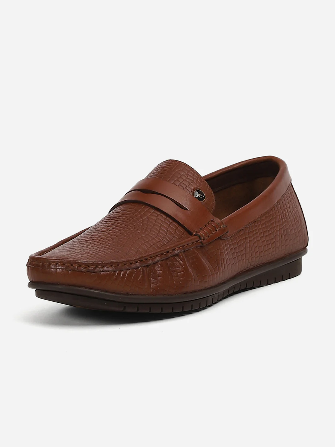 Men Brown Slip-On Genuine Leather Loafer - Image 5