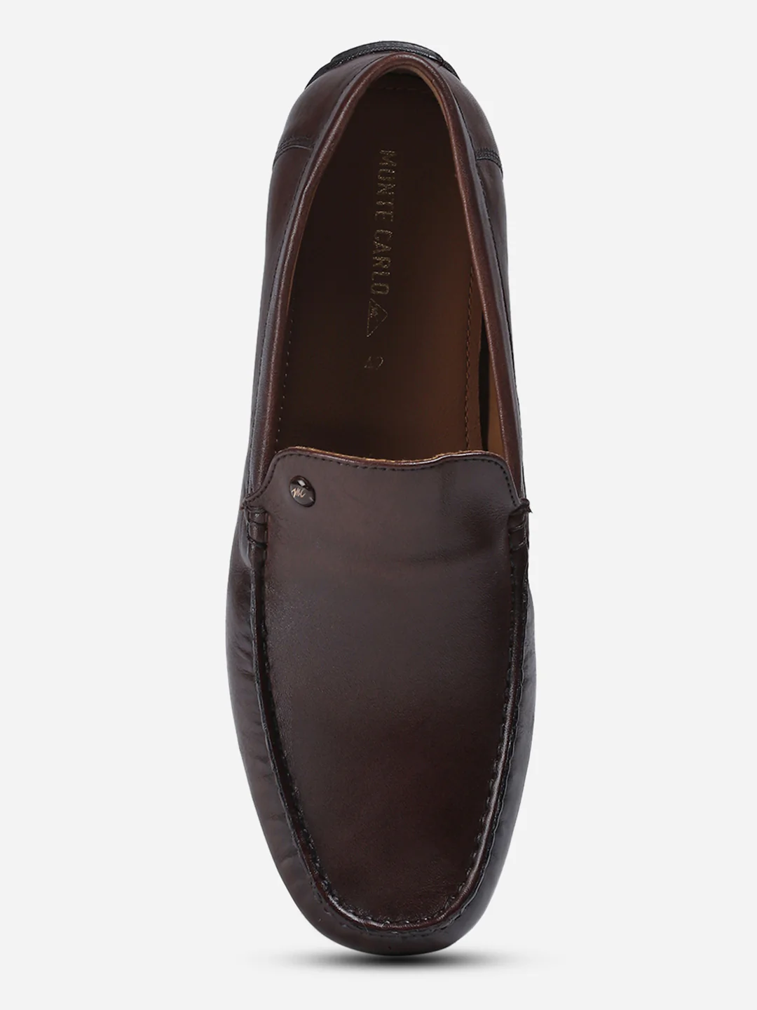 Men Brown Slip on Genuine Leather Loafers - Image 6