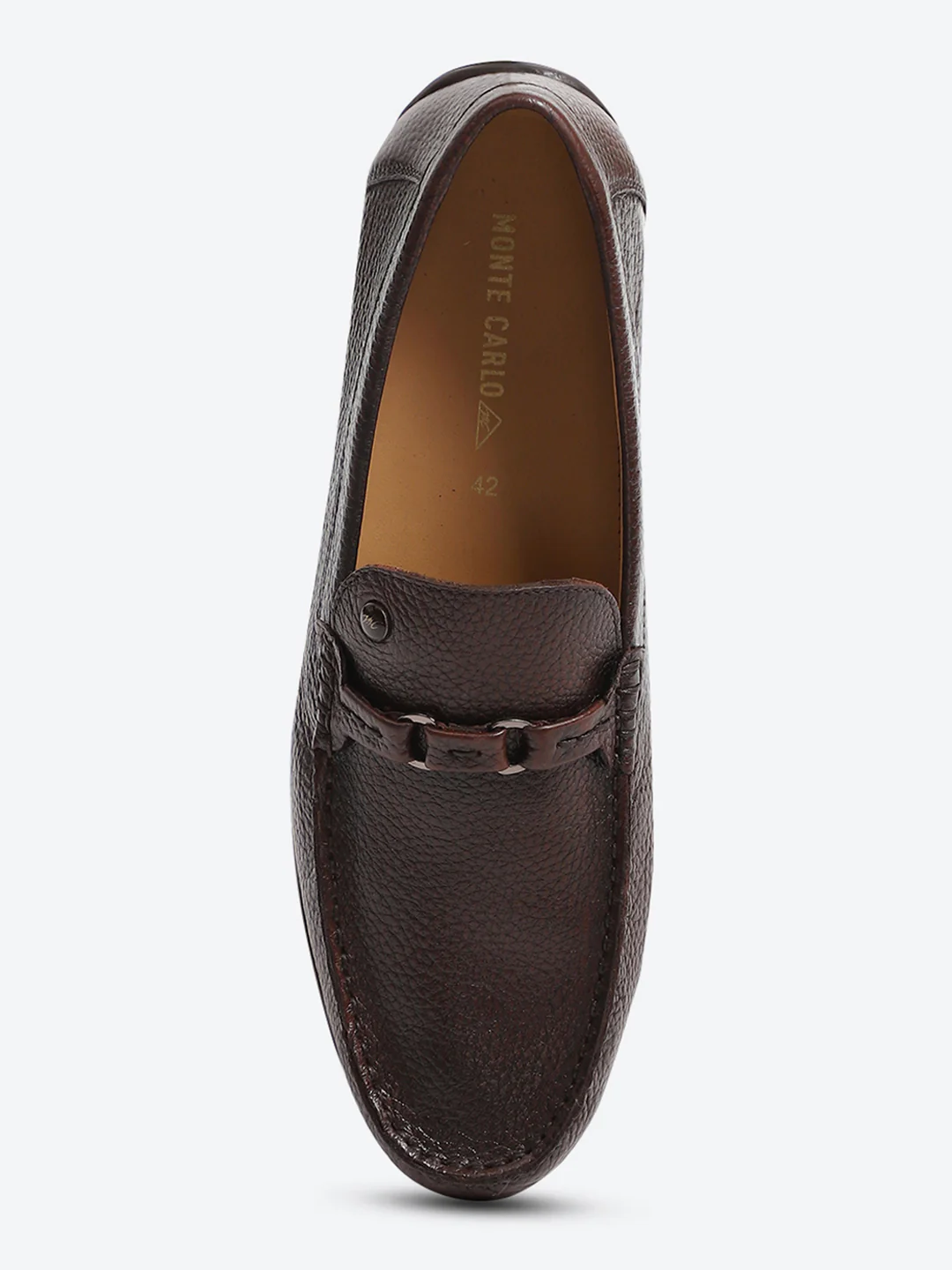 Men Brown Slip on Genuine Leather Loafers - Image 7