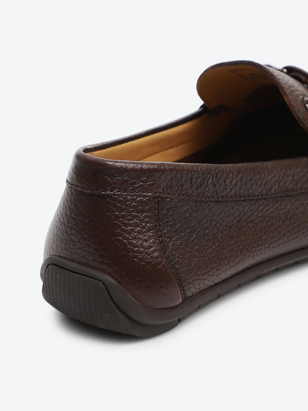 Men Brown Slip on Genuine Leather Loafers - Image 9