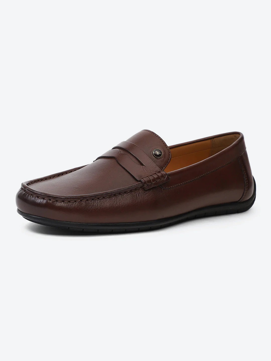 Men Brown Slip on Genuine Leather Loafers - Image 3