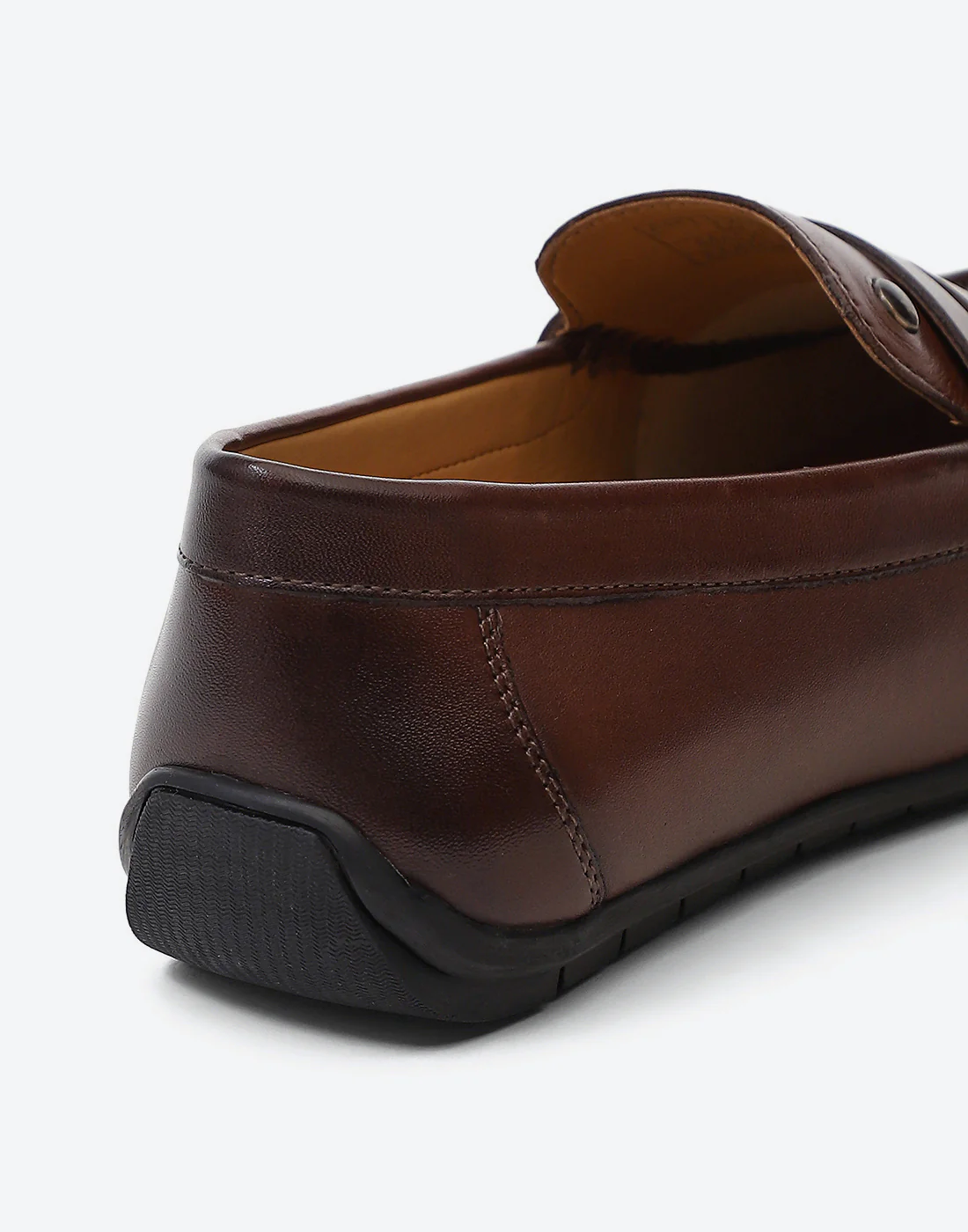 Men Brown Slip on Genuine Leather Loafers - Image 9