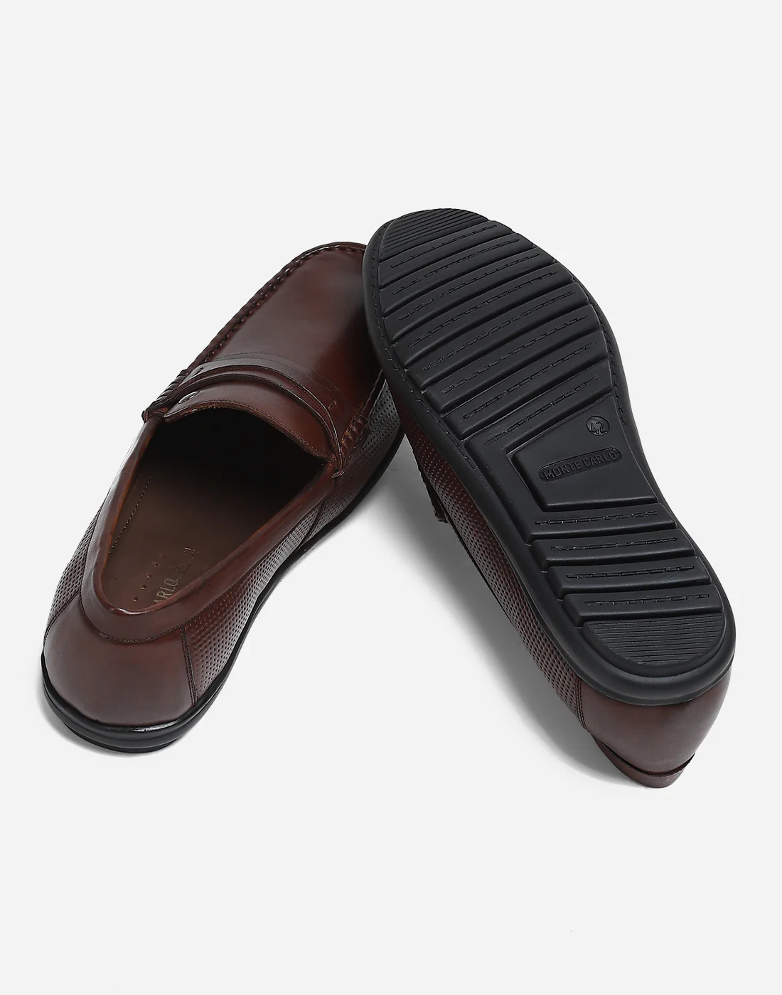 Men Brown Slip on Genuine Leather Loafers - Image 8