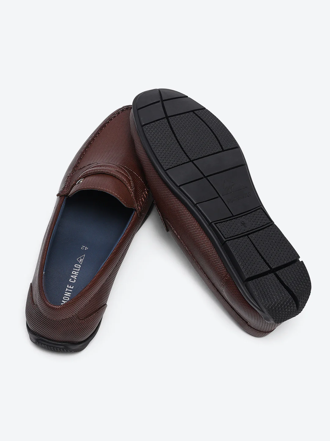Men Brown Slip on Genuine Leather Loafers - Image 8