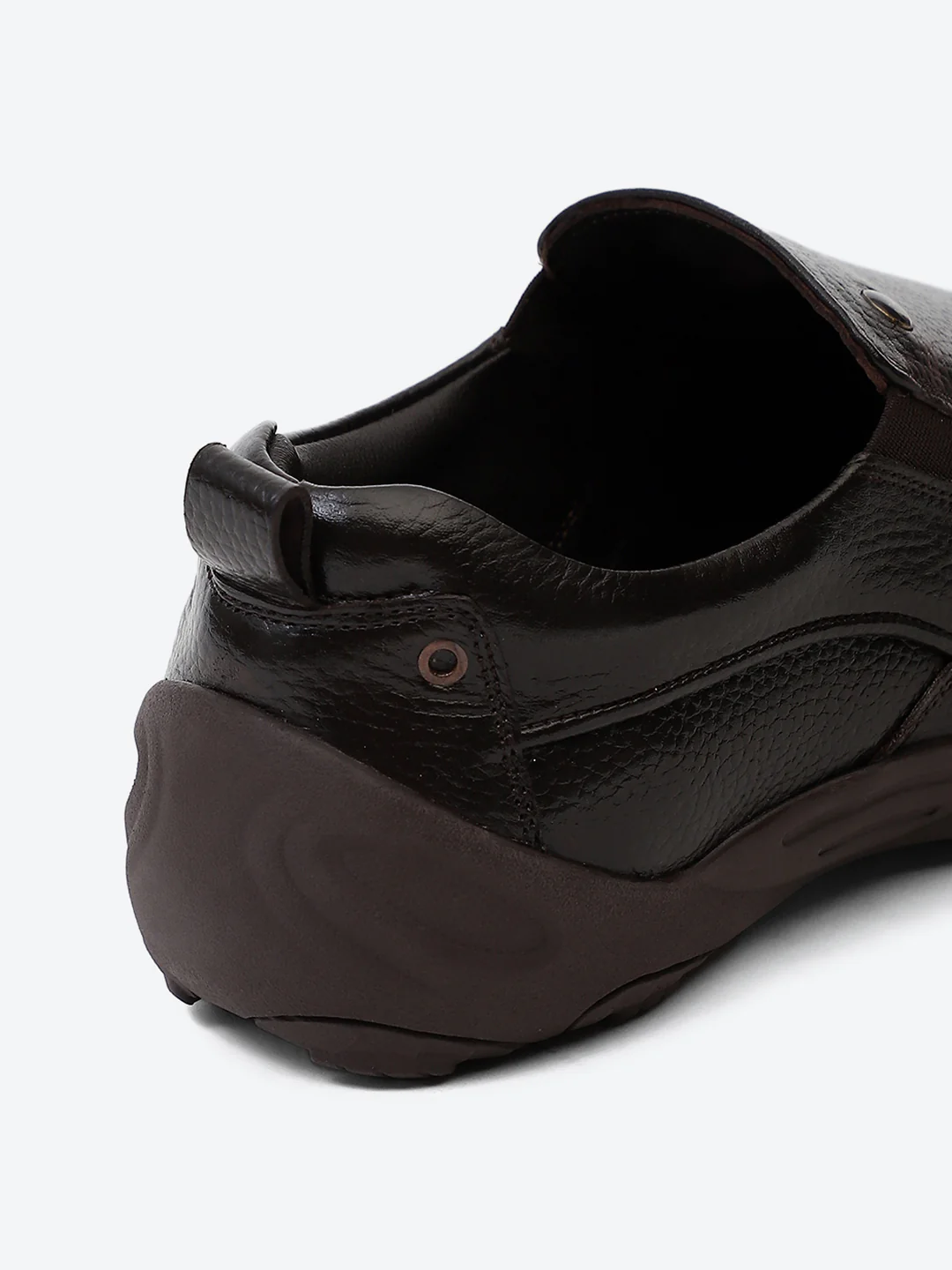 Men Brown Slip on Genuine Leather Shoes - Image 9