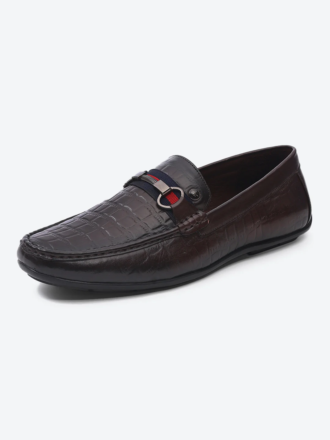 Men Brown Slip on Leather Loafers - Image 3